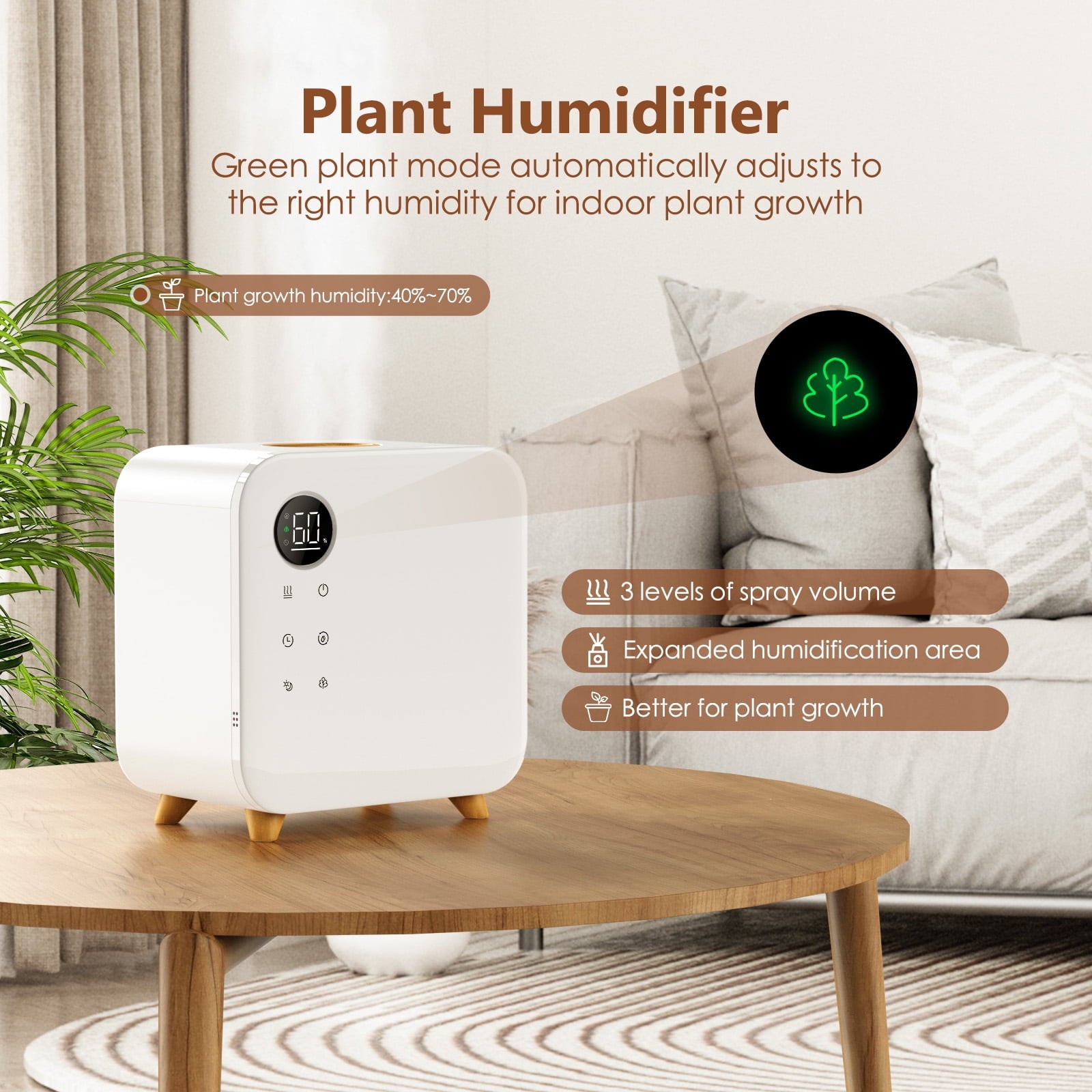 Fimilo Humidifier for Bedroom, 5.5L Cool Mist Ultrasonic Humidifiers with LED Display