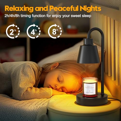 Wax Warmer Light with Adjustable brightness, Timer, Innopower Candle Warmer Lamp for Mini Jar Candles with Bulbs, Gifts for Mom